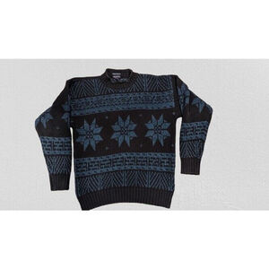 Vintage Gant Mens Large Sweater Black And Blue